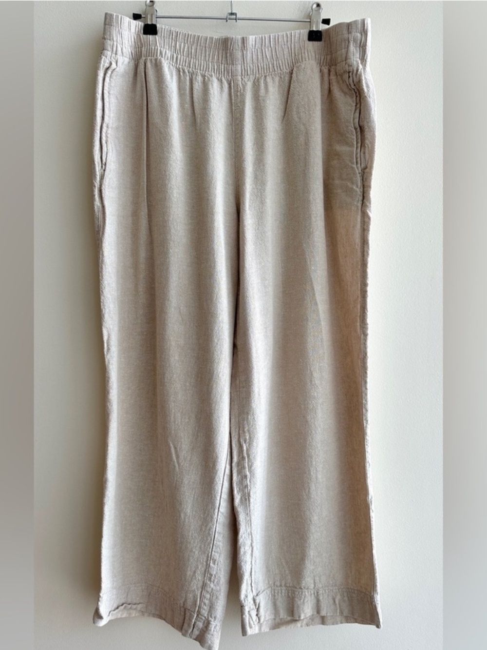 Old Navy High-Rise Wide Leg Comfort Waistband Linen Blend Pants - Picture 5 of 9